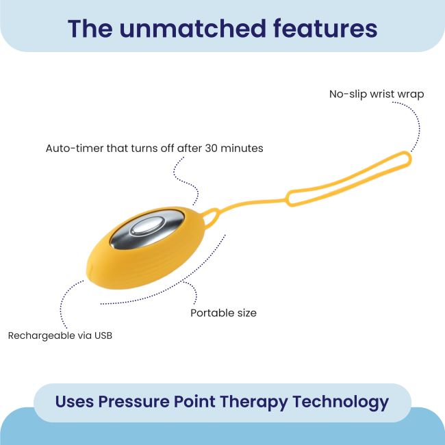 Overview of Chill Pill Plus features like USB charging and no-slip design.