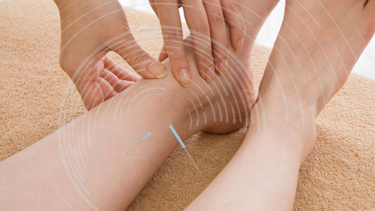 acupuncture on Zhubin -  Guest House acupressure point